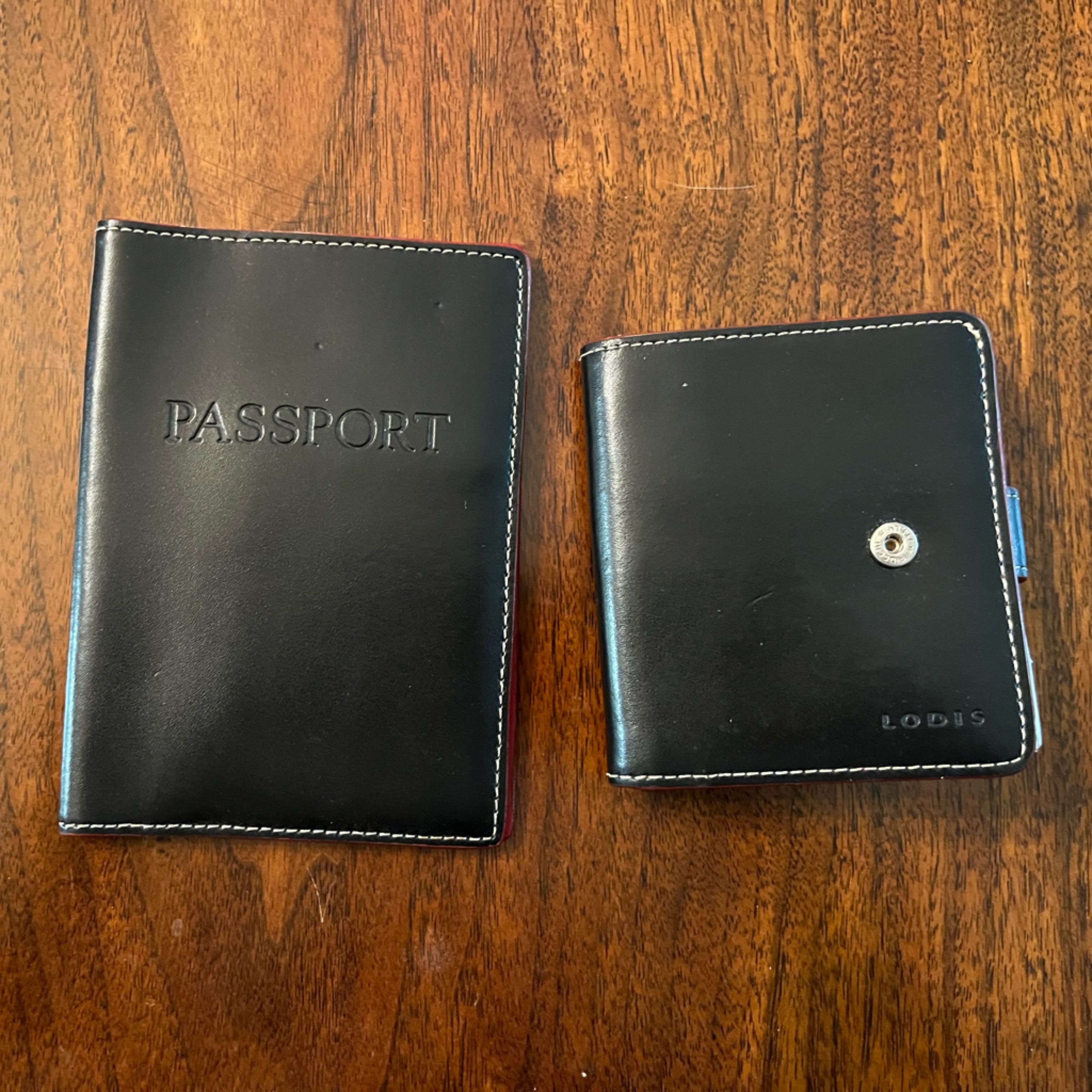 Lodis Black Leather Passport And Card Holder Set Lodis Black Leather Passport And Card Holder Set
